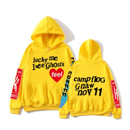Kanye West Graffiti Letter Lucky me I see Ghosts Hoodie