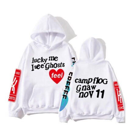 Kanye West Graffiti Letter Lucky me I see Ghosts Hoodie g