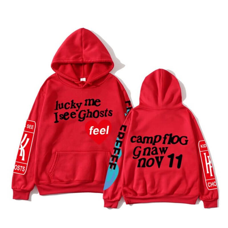 Kanye West Graffiti Letter Lucky me I see Ghosts Hoodie ssss Kanye West Graffiti Letter Lucky me I see Ghosts Hoodie ssss