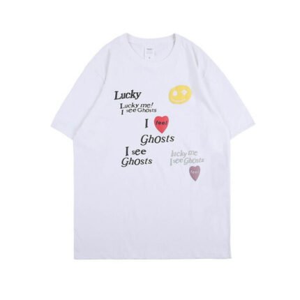 Kanye lucky Me I see Ghosts Smiley Face T Shirt g